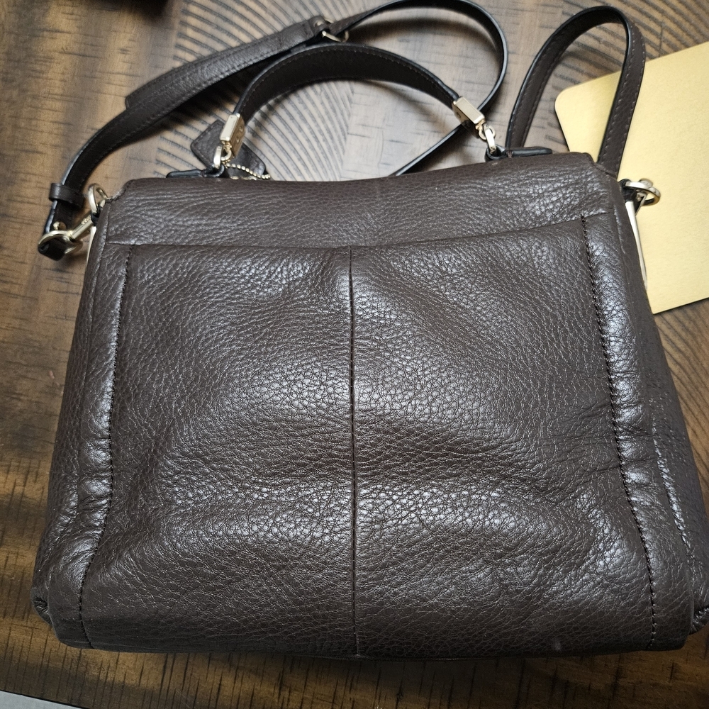 Coach Madison Sadie Flap Espresso Leather Satchel - Picture 6 of 8